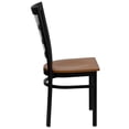 thumbnail image 3 of Bowery Hill Black Window Back Dining Chair in Cherry, 3 of 5