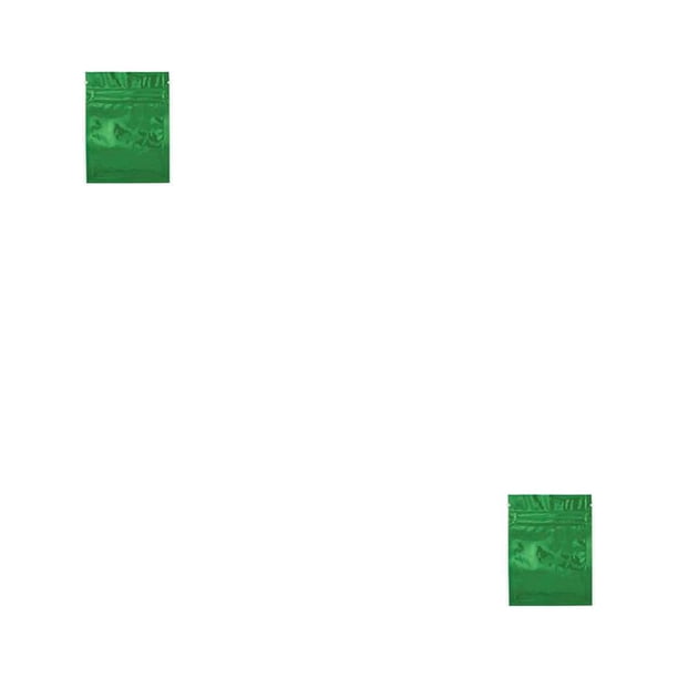 Paquete de 100 piezas Bolsa de Papel de aluminio Matsuzay Ziplock para el hogar Verde 7.5x10cm