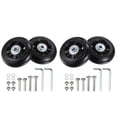 thumbnail image 1 of Ruedas de equipaje de reemplazo Uxcell 70x24mm Kits de reparación de ruedas de maleta 2 ruedas con rodamientos de PU para bolsa de carrito, patín en línea, 1 of 5