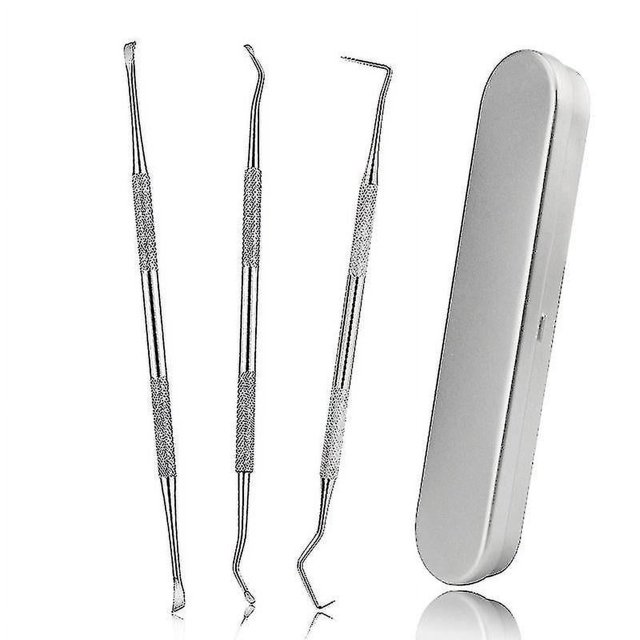 Professional Dental Tools, Dog Teeth Scaler And Scraper Stainless Steel Tartar Remover, 3 Pack Stainless Steel Dog Teeth Cleaning Tools