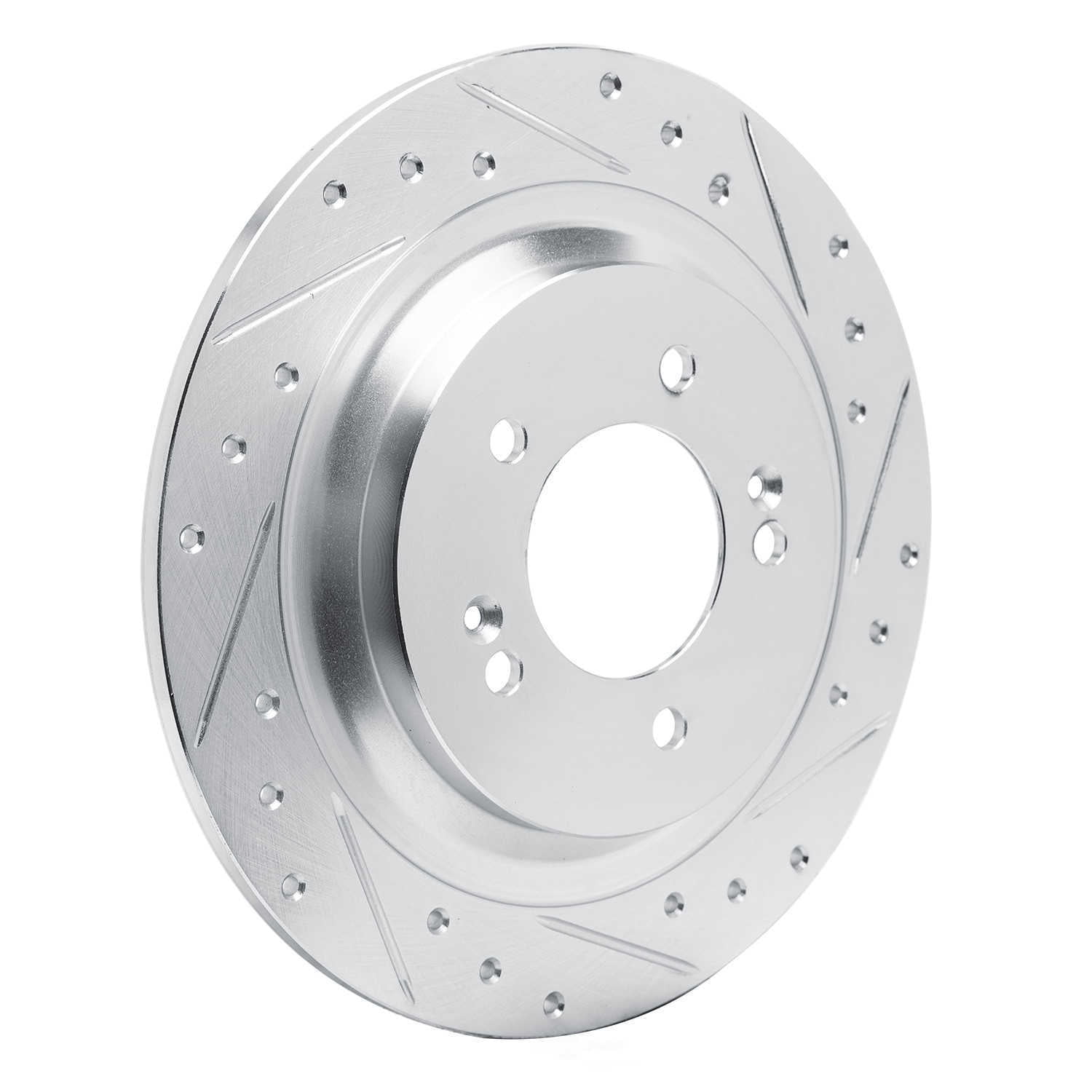Dynamic Friction Company 631-03068R DFC Brake Rotor - Drilled And Slotted - Silver