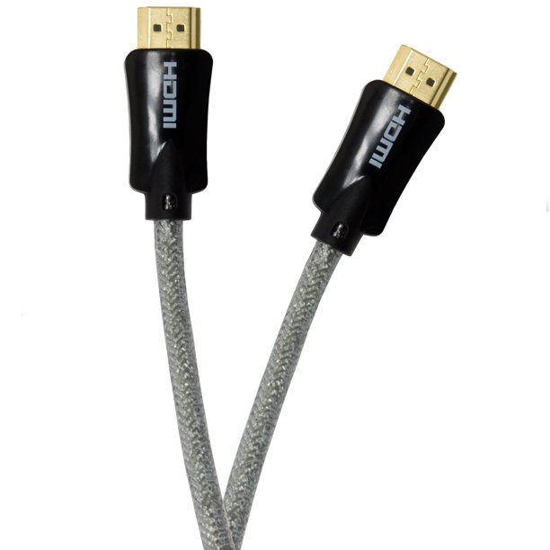 GE 6ft Premium HighSpeed HDMI Cable with 2 Pack, Silver