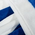 thumbnail image 4 of Ntbay Soft Flannel Throw Blanket Throw Size, Warm Lightweight Bed Blanket with Blue and White Striped Printed, 51" x 68", 4 of 5