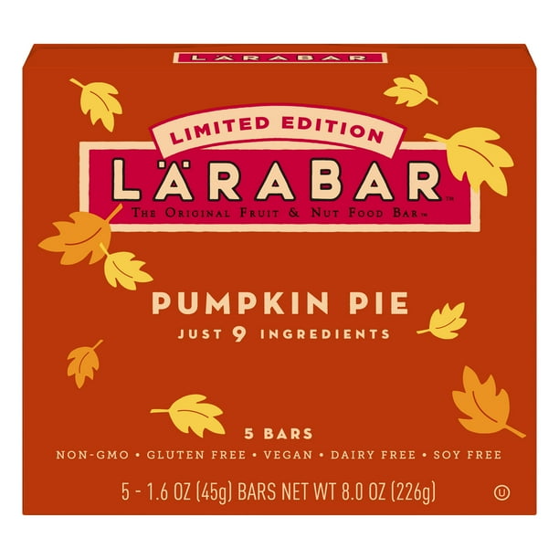 LARABAR The Original Fruit & Nut Food Bar Pumpkin Pie 5ct Carton