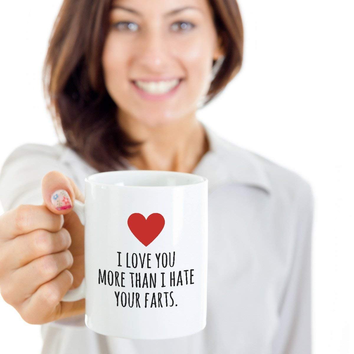 I Love You More Than I Hate Your Farts Funny Valentines Day Coffee or Tea Gift Mug For Him Or Her - image 2 of 4