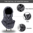 thumbnail image 2 of MMTX Balaclava Winter Face Mask Men Women Fleece Balaclava Ski Mask Windproof Motorcycle Masks Neck Warmer Balaclava Face Hood for Bicycle Snowboard Outdoor Sports Unisex (Gray), 2 of 7