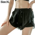 thumbnail image 2 of Pantalones cortos para correr de talle alto para mujer, pantalones cortos de entrenamiento atléticos de secado rápido con bolsillos con cremallera y forro de malla, 2 of 6