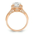 thumbnail image 2 of 10K Tiara Collection Rose Gold Polished CZ Ring Size 7, 2 of 3