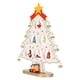 thumbnail image 2 of Árbol de Navidad de madera, decoración de mesa, árbol de Navidad de escritorio con mini adornos para decoración de mesa, adorno blanco, 2 of 8