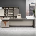thumbnail image 2 of Corner Computer Desk Table Accessories Vanity Desk Adjustable Writing Executive Setup Escritorio Oficina Office Furniture My Lux Decor Round, 2 of 19