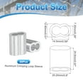thumbnail image 2 of 50Pcs 1/4" Aluminum Crimping Loop Sleeve for Wire Rope and Cable, Double Holes, 2 of 6