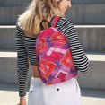 thumbnail image 7 of Casual Canvas Backpack Without Interlayer Large Capacity Stick Bag Design For Outdoor Shopping Office Outdoor Sports Palevioletred Moroccan Trellis Hand-Drawn Sketch_2 Medium, 7 of 7