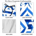thumbnail image 4 of luoweisi Men's Beach Shorts Quick Dry Swim Trunks with Mesh Lining Blue and White Geometry L, 4 of 5