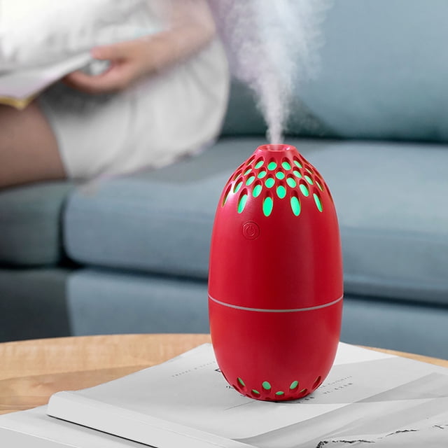 Zenithome Colorful Variable Light Humidifier for Home Bedroom Office, 250ml, 3.2 * 3.2 * 5.9in, 3 Uses, Soft Mist, Hollow Design, Portable, 5W