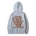 thumbnail image 4 of WEAIXIMIUNG Fall Sweatshirt Women's Baseball Letter Slogan Printed Pocket Drawstring Printed Hoodie, 4 of 4