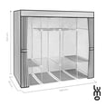 thumbnail image 2 of 165cm Closet Grande Ropero armario reforzado Portatil gris MEDIANO, 2 of 7