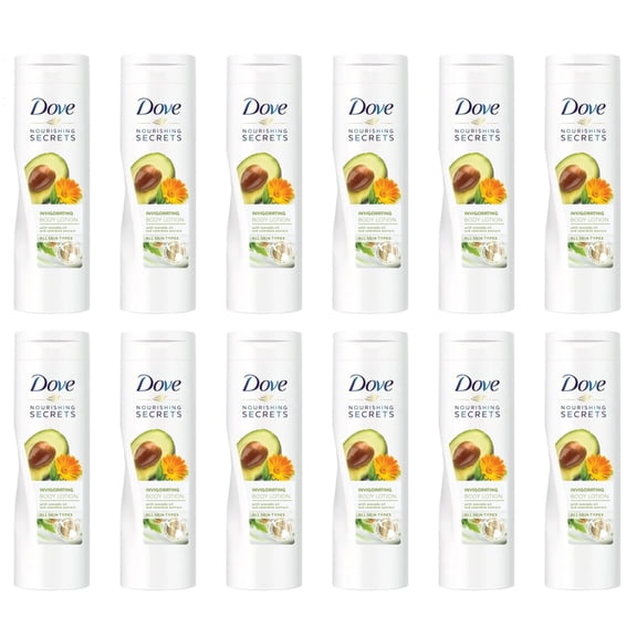 DOVE NOURISHING SECRETS INVIGORATING RITUAL BODY LOTION WITH AVOCADO OIL AND CALENDULA EXTRACT Pack of 12