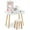 White, variant on Costway Kid Vanity Table Chair Set with Mirror Large Storage Drawers Wooden Legs White