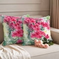 thumbnail image 6 of 2 Pack Outdoor Waterproof Throw Pillow Covers,Summer Watercolor Wildflower Leaf Decorative Square Patio Pillowcases for Chair Couch Sofa 16x16in, 6 of 9