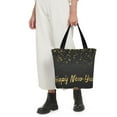 thumbnail image 4 of Goofa Happy New Year Pattern Tote Bags,Large Capacity Bag,Beach Tote with Zipper Closure, Large Capacity and Foam Padding, 4 of 6