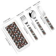 thumbnail image 2 of Cauagu Cute Puppy Footprints Print 3-Pieces Toddler Cutlery Set , Kids Silverware Set with Spoons Forks & Knife Stainless Steel Utensils for Kids Dishwasher Safe, 2 of 8