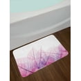 thumbnail image 2 of Leaf Bath Mat, Skeleton Transparent Spring Flowers with Contemporary Theme Fantasy Fashion Image, Non-Slip Plush Mat Bathroom Kitchen Laundry Room Decor, 29.5 X 17.5 Inches, Pink Purple, Ambesonne, 2 of 2