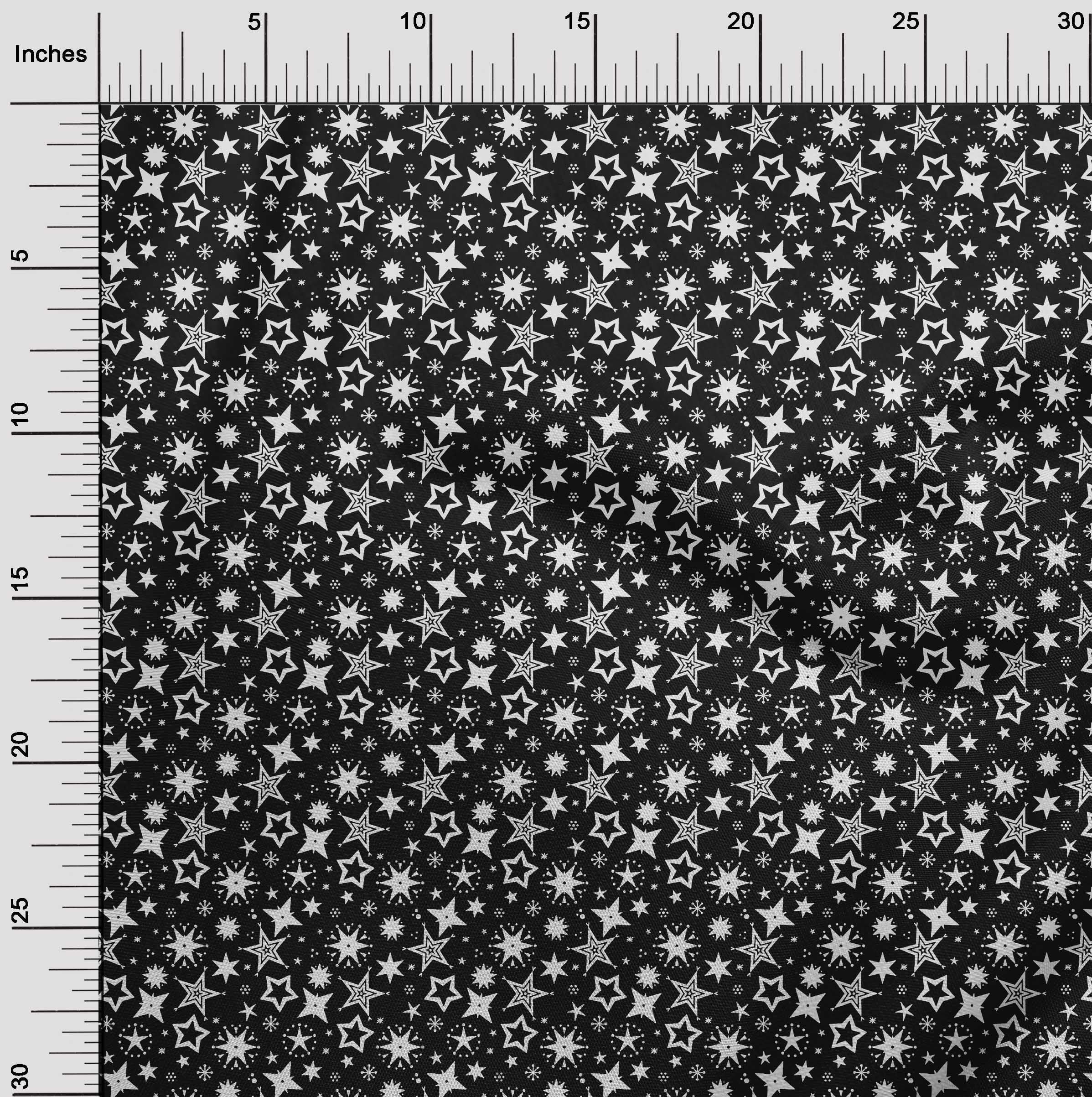 oneOone Polyester Spandex Black Fabric Merry Christmas Sewing Material Print Fabric By The Yard 56 Inch Wide-Y83