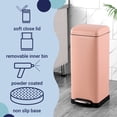 thumbnail image 3 of happimess Betty Retro 8-Gallon Step-Open Trash Can, Flamingo Pink, HPM1007J, 3 of 10