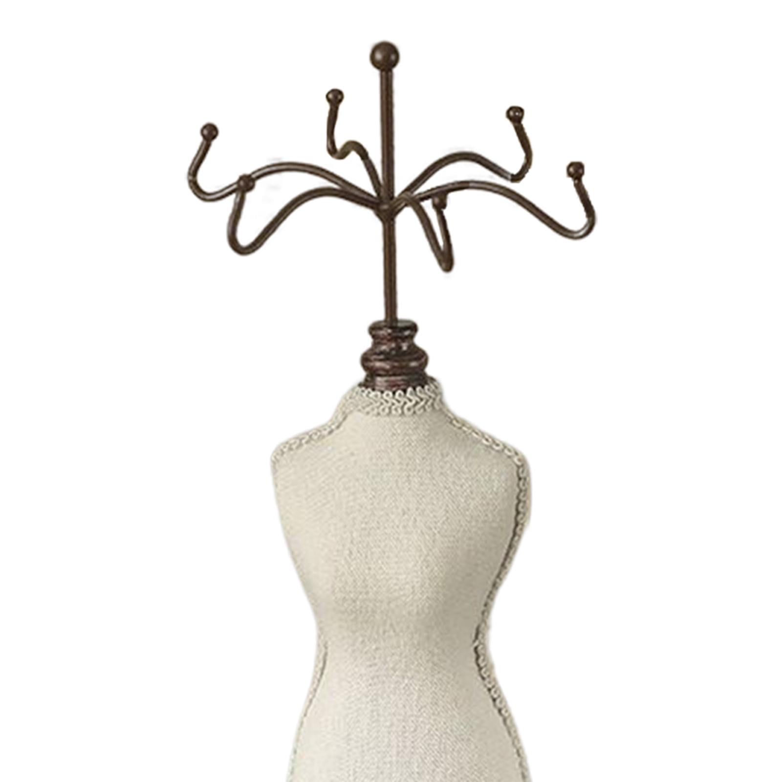 Retro Mannequin Jewelry Organizer Stand Jewelry Tree Hanging Rack Holder Storage