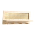 thumbnail image 3 of Perchero de pared con estante, ganchos de pared con estante, ahorro de espacio con 4 ganchos, perchero de entrada para toallas de guardería Color de la madera, 3 of 8