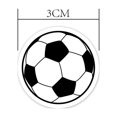 thumbnail image 2 of 40 Uds. De pegatinas de fútbol para niños, decoración para tartas de cumpleaños, disco redondo con balones de fútbol pequeños, 3cm, 3 estilos al azar, 2 of 5