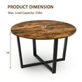 thumbnail image 4 of Giantex Round Coffee Table, Modern Leisure Tea Table w/X Base Metal Frame, Industrial Style Cocktail Table for Living Room Bedroom Office, Easy Assembly, 4 of 10