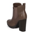 thumbnail image 3 of New Women Wild Diva Kimber-04 Leatherette Chelseas Chunky Heel Bootie Size, 3 of 5
