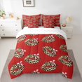 thumbnail image 2 of Feelyou Teen Fashion Lips Bedding Comforter Set 7pcs, Leopard Print Red King Bedding Sets, 2 of 8