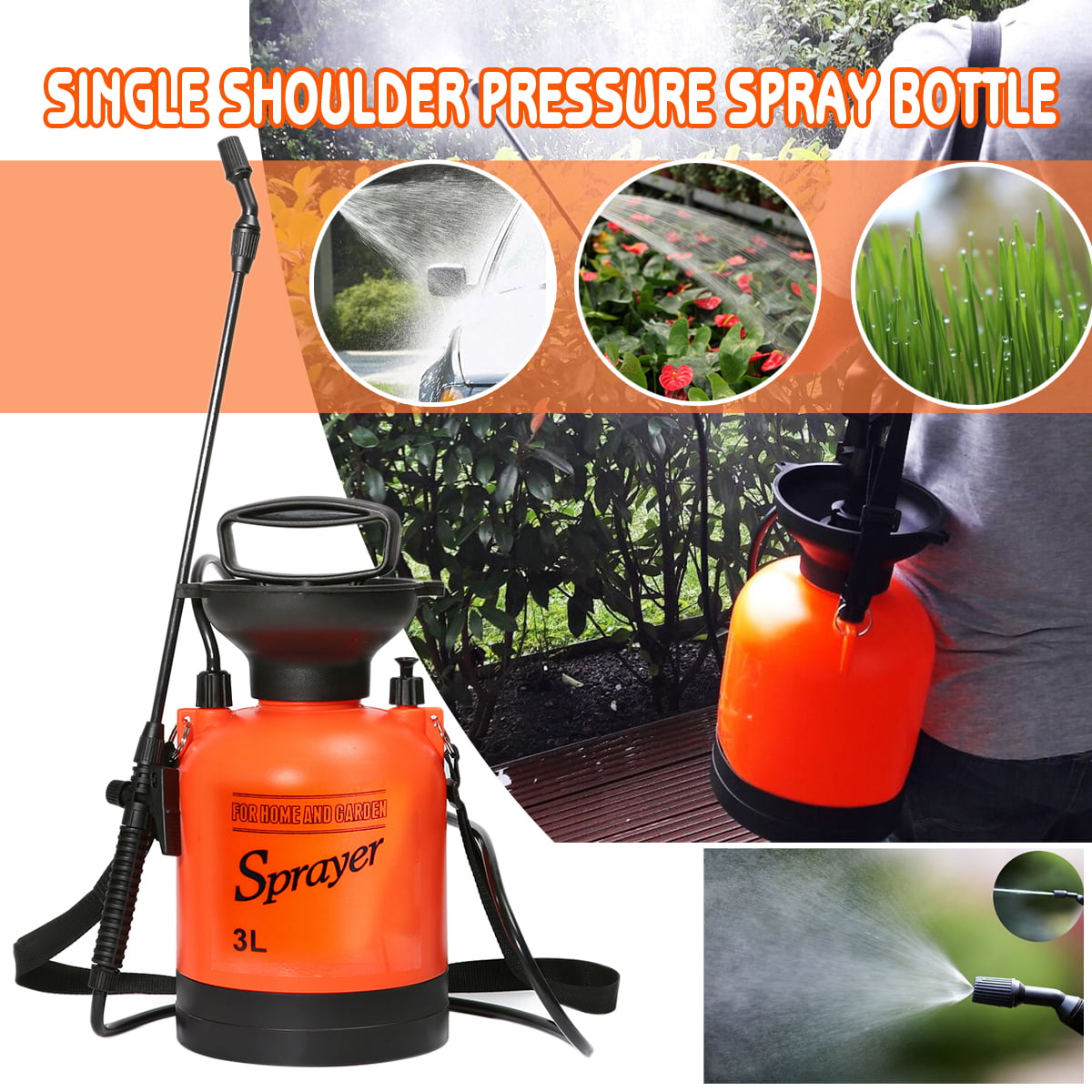 Portable Shoulder Sprayer for Home Garden Chemicals or Disinfection US SELLER 