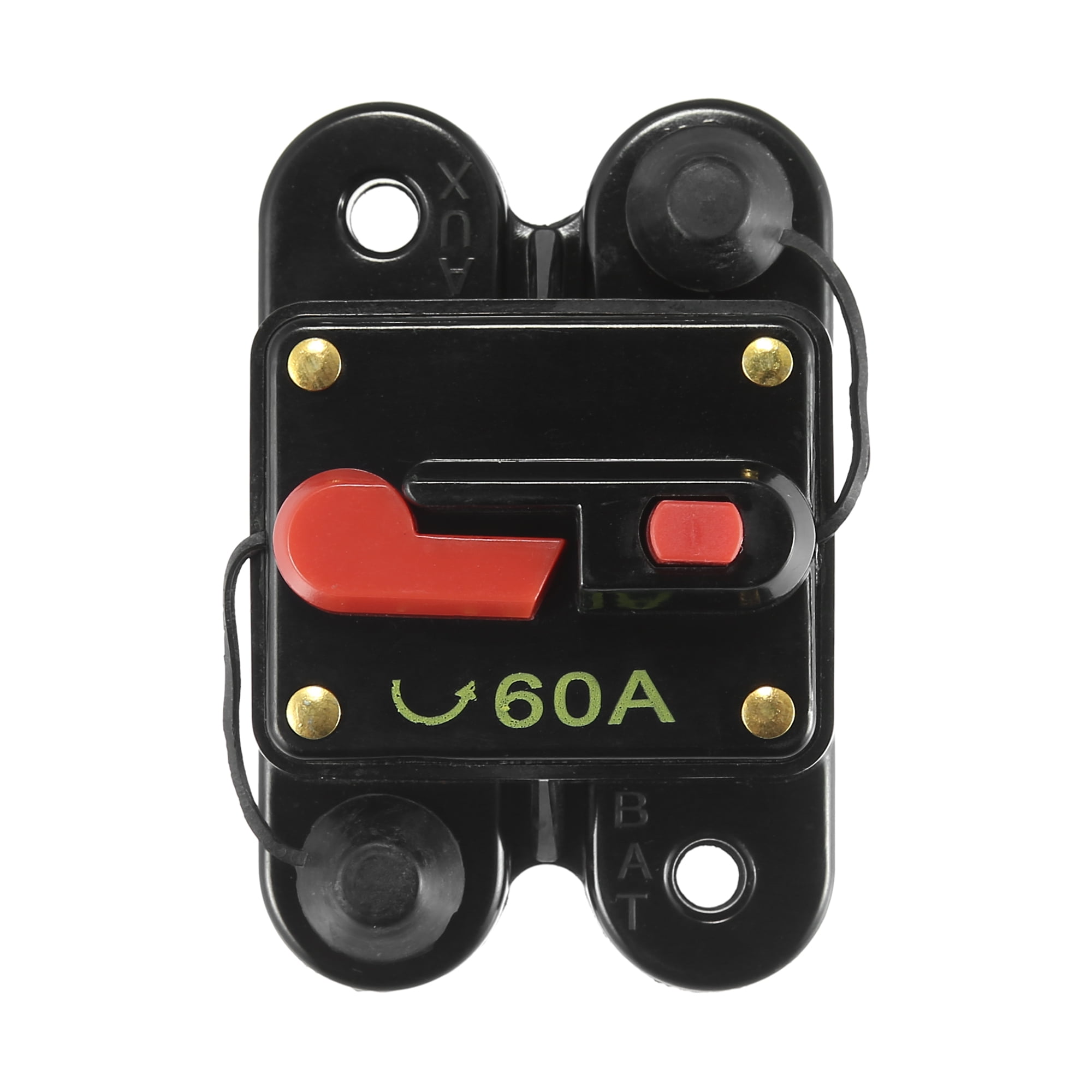 12V Car Fuse Holders Inline Circuit Breaker Reset Fuse Inverter 60A 60 AMP Protection for Car Audio Stereo