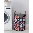 thumbnail image 3 of Grunge Laundry Bag, Sketchy Fruits and Botanical Plants, Hamper Basket with Handles Drawstring Closure for Laundromats, 13" x 19", Plum Multicolor, by Ambesonne, 3 of 4