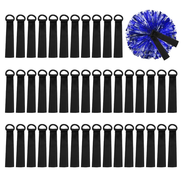 Uxcell 48 Pcs Etiquetas en blanco para pompones de animadoras negras