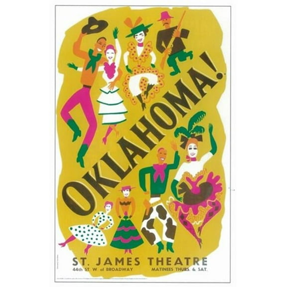 Pop Culture Graphics MOV407218 Oklahoma Broadway Movie Poster, 11 x 17