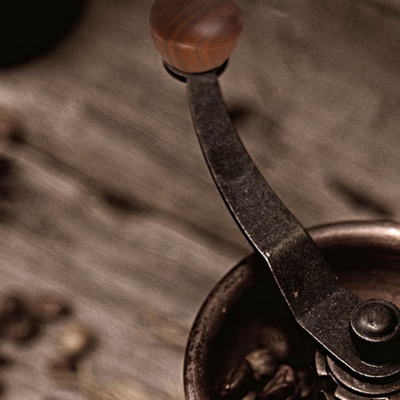 GAXIRE Hand Crank Coffee Grinder Vintage Wood Coffee Grinder 1Pack