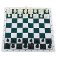 thumbnail image 1 of Chess Set, PP Piece Portable Desktop Board Game High Strength with Artificial Leather Board for Camping, 1 of 7
