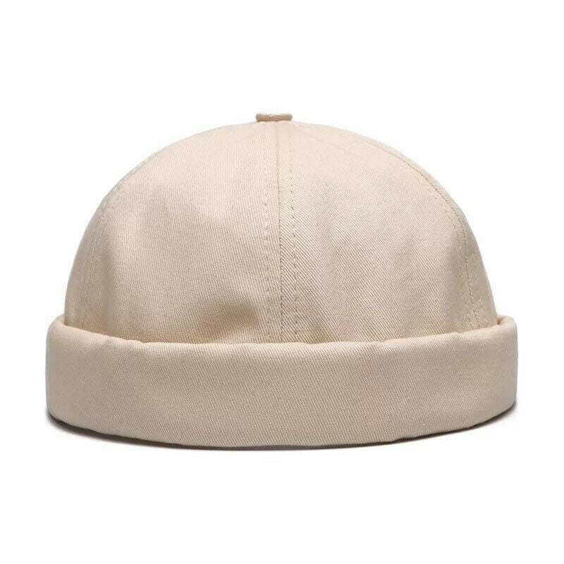 Men Unisex Solid Color Skull Cap Hat 