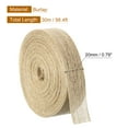 thumbnail image 2 of Unique Bargains 3 Rolls Natural Burlap Fabric Ribbon 3/4 Inch Burlap Wired Ribbon Rustic Ribbon, 2 of 5
