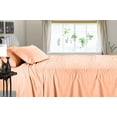 thumbnail image 2 of 600 Thread Count 100% Long Staple Egyptian Cotton Soft Combed, 4 Piece Sheets Set, Smooth & Soft Sateen Weave, Luxury Hotel Collection Bedding, Deep Pocket Fitted (Twin, Peach Stripe), 2 of 3