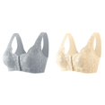 thumbnail image 1 of (2-Pack) Rinsvye Bra for Women Comfortable Wireless Bras for Women Convenient Front Close Button Womens Bras Push Up Bras for Older Women Thin Bras for Women No Underwire, 1 of 5