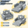 thumbnail image 7 of Datingday 3 in 1 Foldable Toddler Couch,Glow in The Dark Fold Out Couch Toddler Sofa,Convertible Sofa to Lounger for Kids, 7 of 7