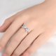 thumbnail image 5 of Mujeres Moda Anillo Abierto Anillos Ajustable Bow Knot Cubic Zirconia Anillos de Promesa para Ella, 5 of 5