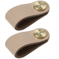 thumbnail image 1 of Cabinet Knobs Faux Leather 2PCS Drawer Knobs Cupboard Pull Knobs with Screws, 1 of 10