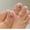 butterfly nude, variant on Flower Press on Toenails Colorful French Tip Toenail Press ons Short Square Fake Toe Nails Glossy Full Cover Stick on Toes for Women Manicure 24Pcs