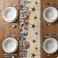 thumbnail image 6 of Star Brown Table Runner - 60 Inch Long, Kitchen Dining Table Runner Dresser Scarves, Farmhouse American Country Vintage Berry Farmhouse Decor for Coffee Tables Wedding Party Banquet, 6 of 8